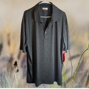 Grandslam 2XL NWOT short sleeve gray polyester men's polo. chest 52  length 33.5